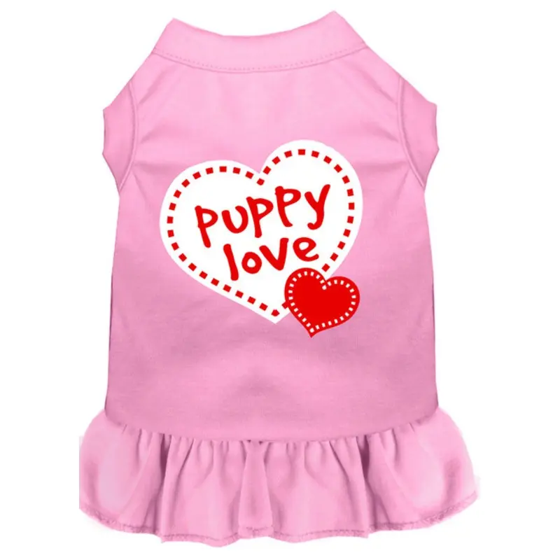 Puppy Love Screen Print Dog Dress -10 Colors