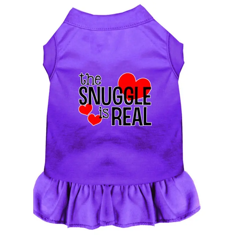 The Snuggle Is Real Screen Print Dog Dress -10 Colors