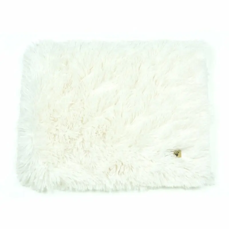 Cream Plush Shag Dog Blankets - Susan Lanci Oversize/Bulky Shipping