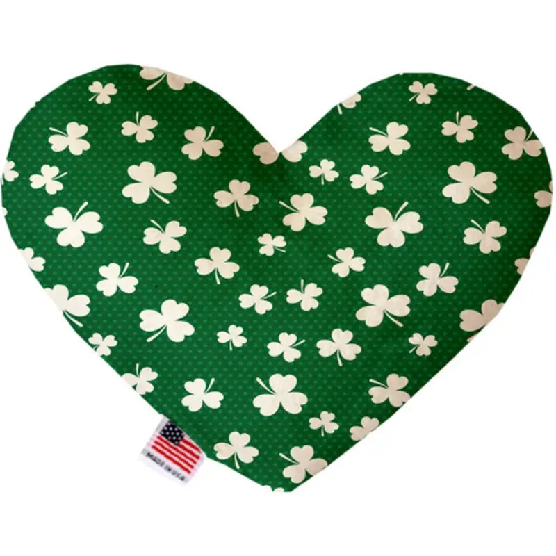 Shamrock Bone or Heart Dog Toy, More Sizes