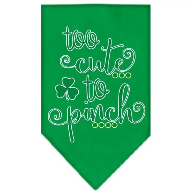 Too Cute to Pinch Screen Print Tie-on Pet Dog Bandana Small  - 14" x 14" square