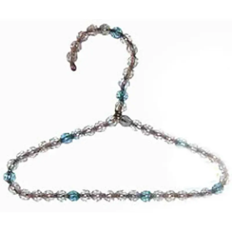 Turquoise or Clear Beaded Dog Clothing Hangers