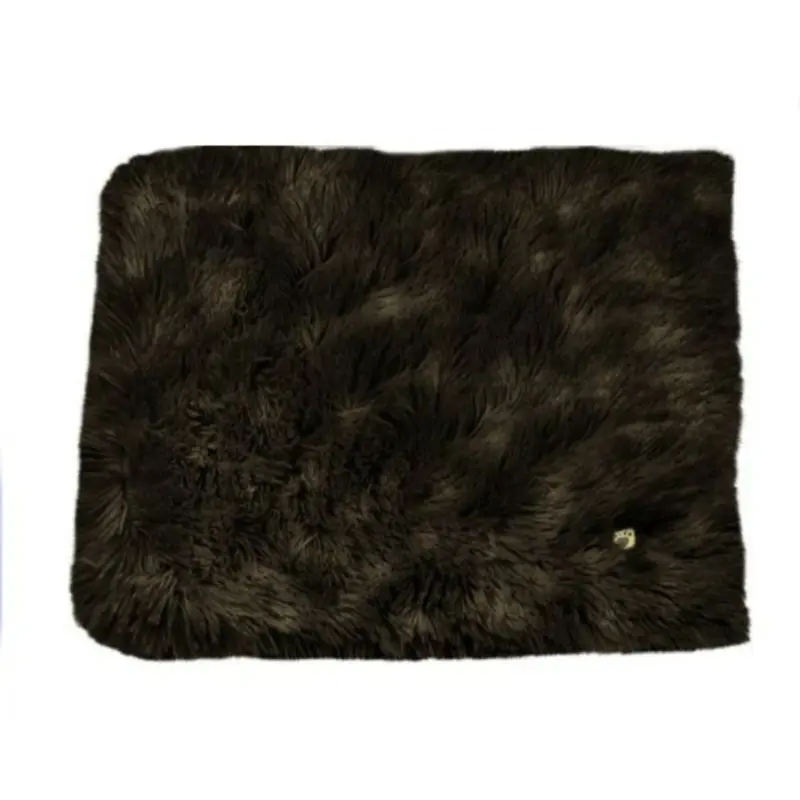 Chocolate Plush Shag Dog Blankets - Susan Lanci Oversize/Bulky Shipping