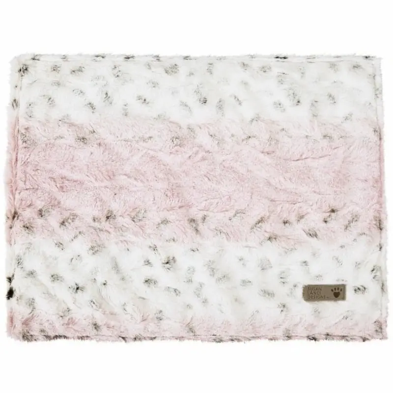 Pink Soft Snow Leopard Dog Blanket - Susan Lanci Oversize/Bulky Shipping