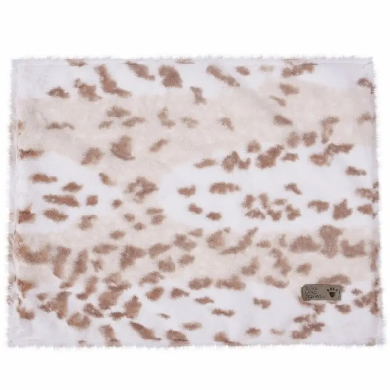 Soft Artic Snow Leopard Dog Blanket - Susan Lanci Oversize/Bulky Shipping