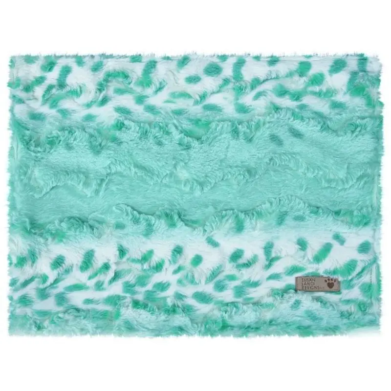 Tiffi Blue Leopard Dog Blanket - Susan Lanci Oversize/Bulky Shipping