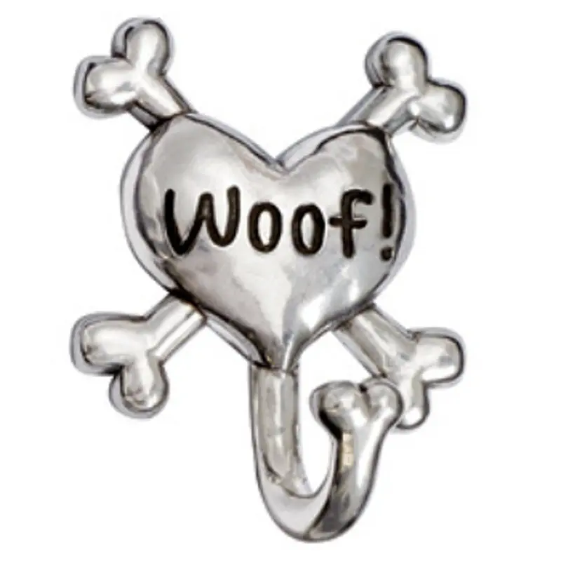 Pewter Heart Leash Hook - Woof