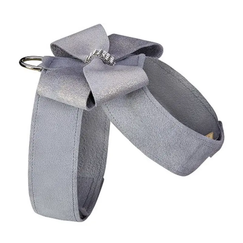 Platinum Tinkie Harness with Platinum Glitzerati Nouveau Bow - Choose Color