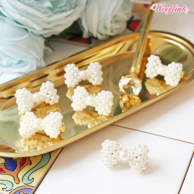 Wooflink White Pearl Dog Bow Barrette