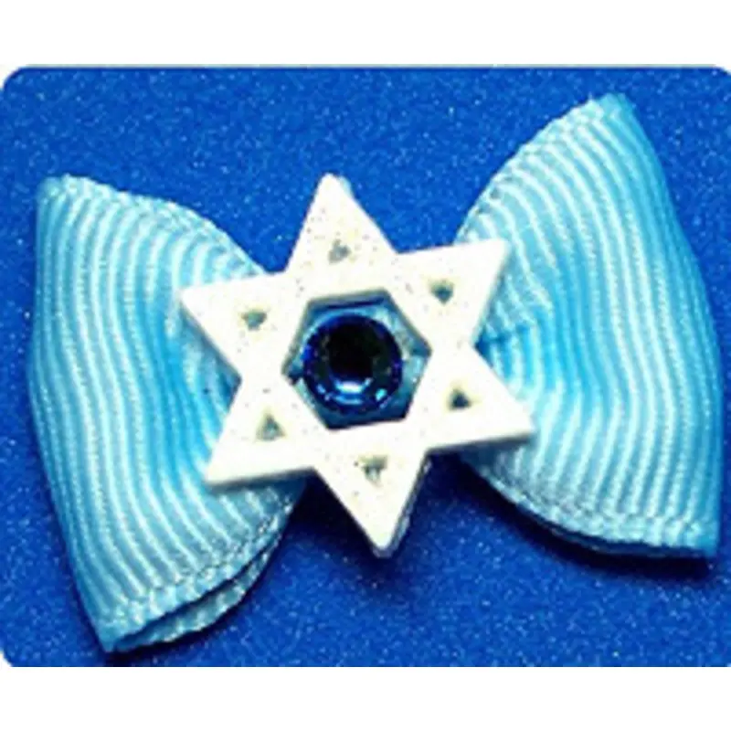 Dog Bows - Star of David Alligator Clip