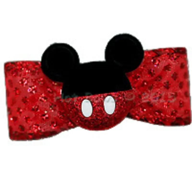 Dog Bow Barrette  - Mickey Mouse Ears Bands