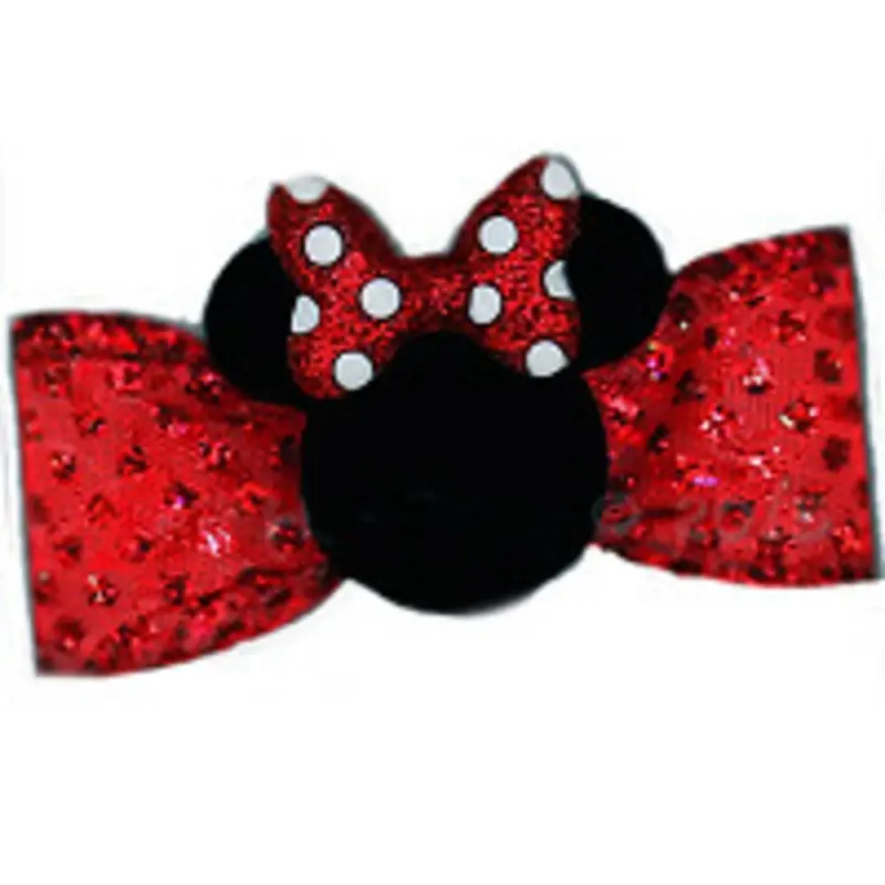 Dog Bow Barrette  - Minnie Mouse Ears French Clip