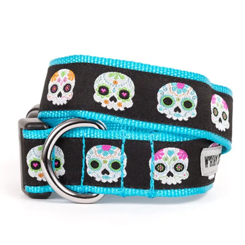 Skeletons Black Pet Dog & Cat Collar & Optional Lead