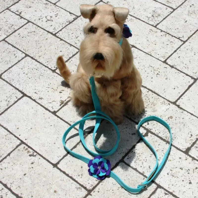 Violet Flowers Dog Leash - Susan Lanci