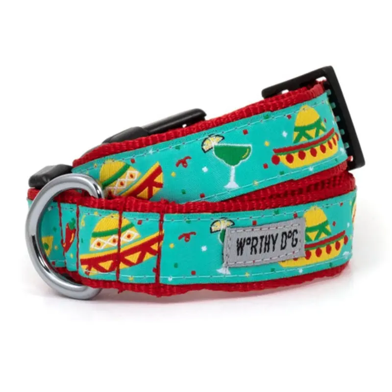 Cinco de Mayo Pet Dog Collar & Optional Lead