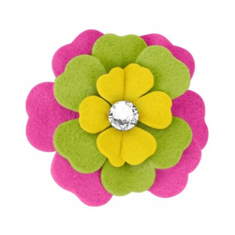 Dragon Fruit Flower Dog Hair Barrette -Kiwi One Size