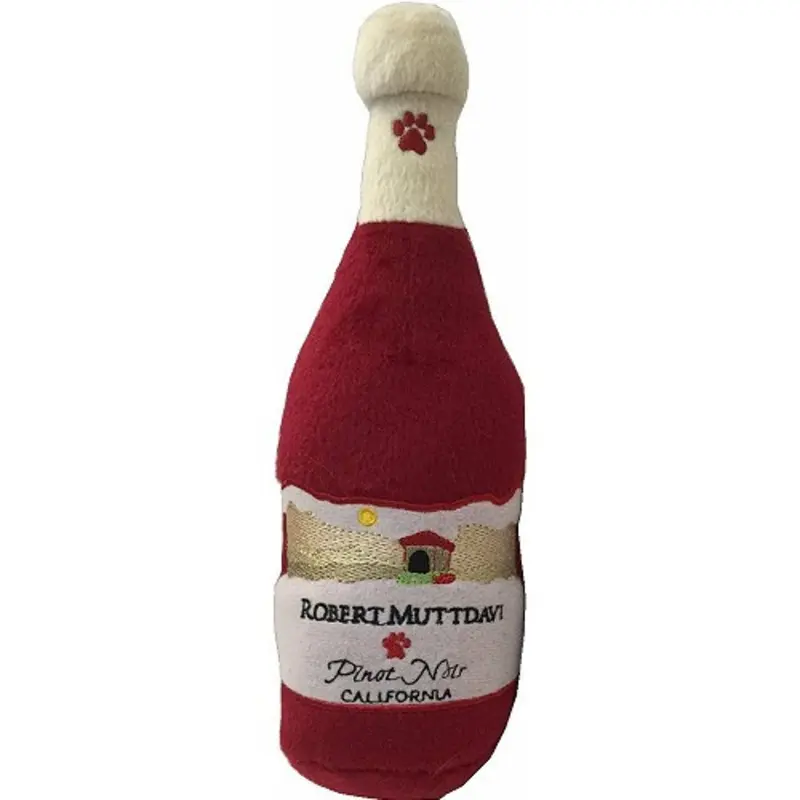 Robert MUTTdavi Wine Plush Dog Toy One Size