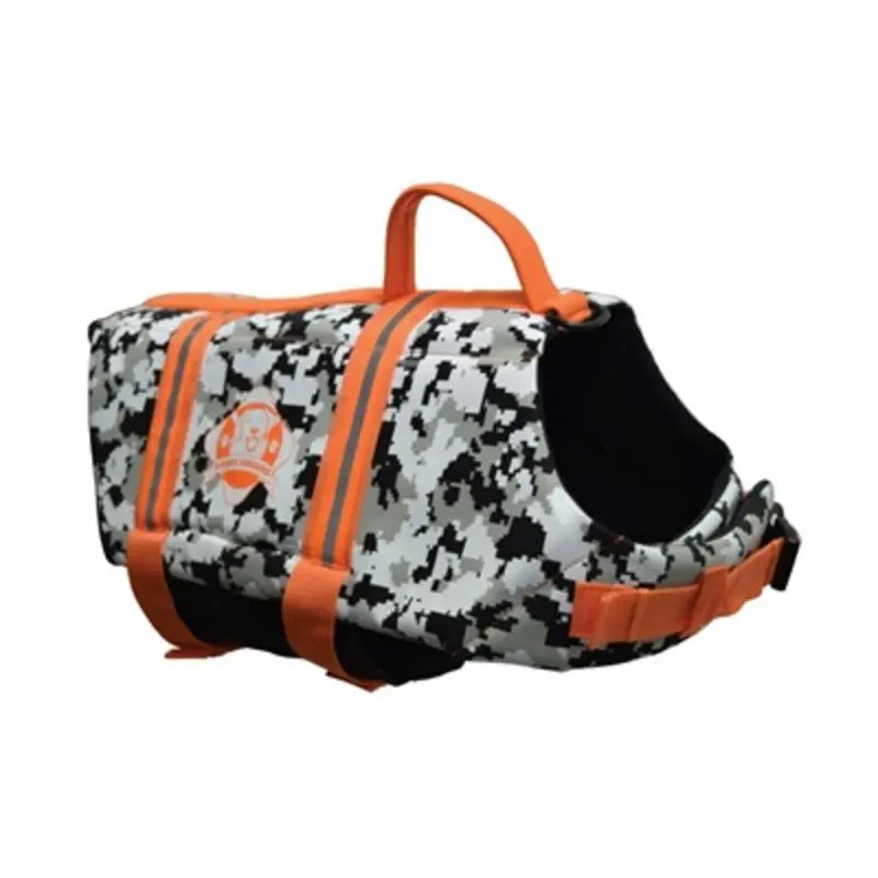Black/White CAMO Neoprene Pet Life Vest XX-Small