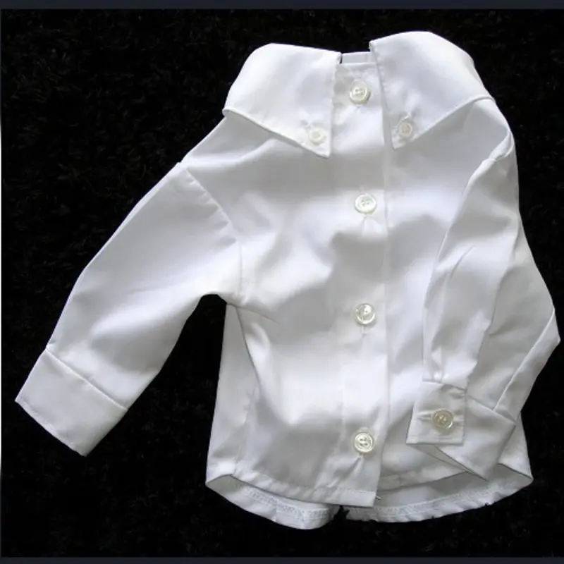 Dressy White Dog Shirt XXS