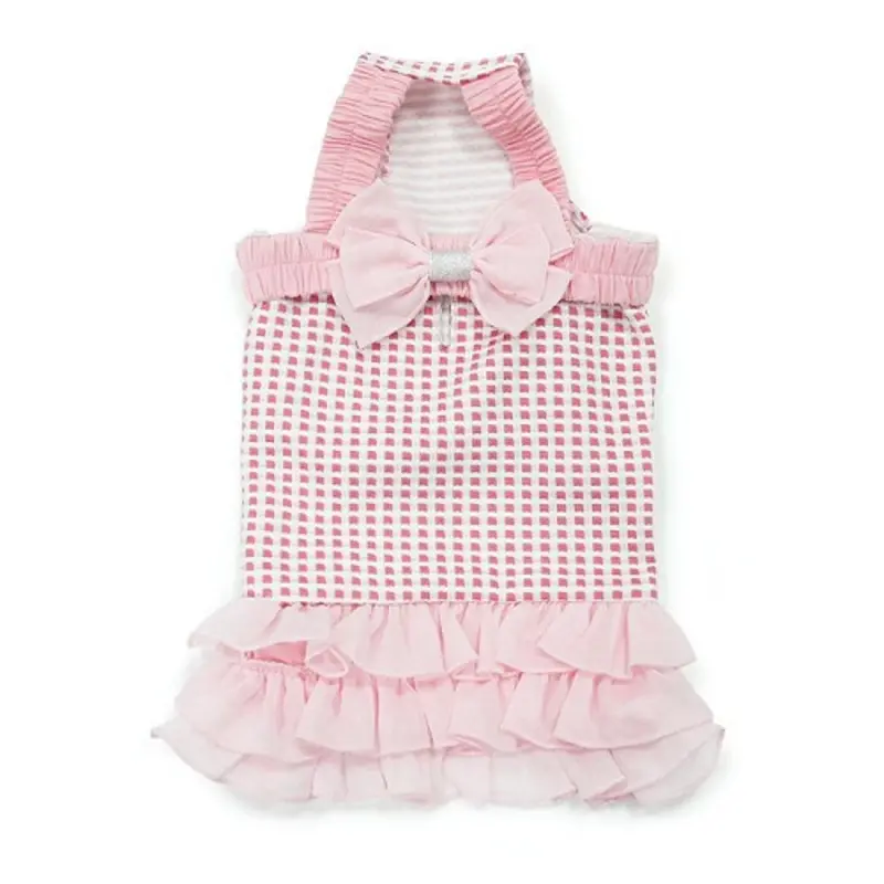 Pink Halter Woven Dog Dress XS
