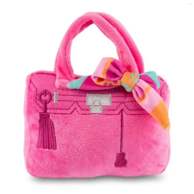 Barkin Bag - Pink Plush Dog Toy Small