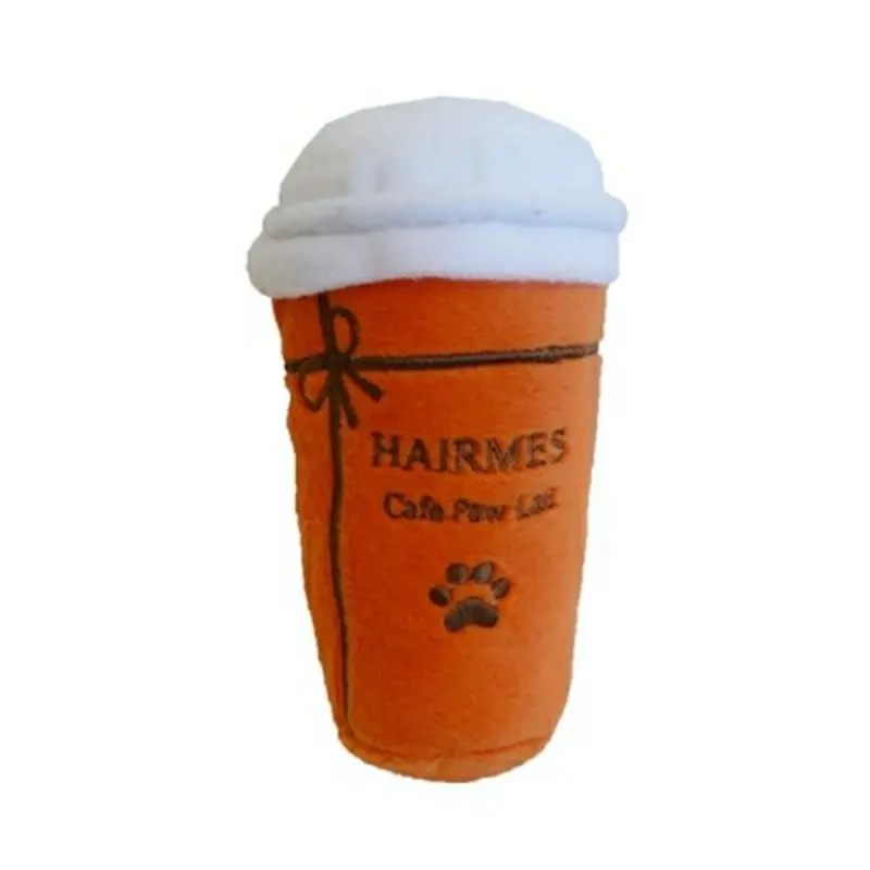 Hairmes Cafe Paw Lait Plush Dog Toy One Size