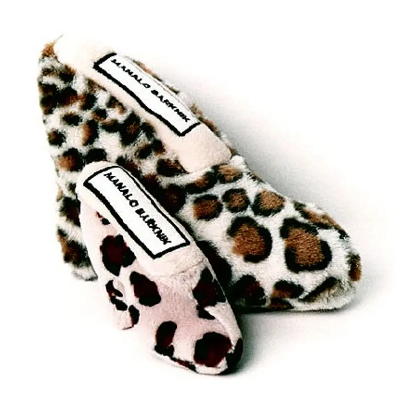 Manalo Barknik Cheetah Shoe Plush Dog Toy Small, Last One