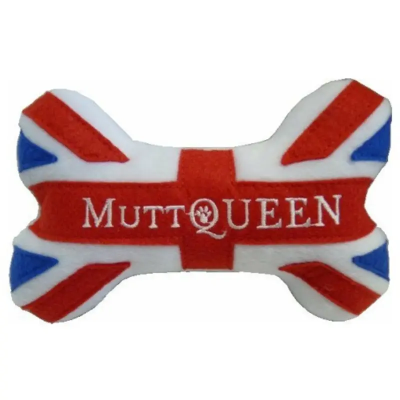 MuttQueen Bone Plush Dog Toy One Size Only