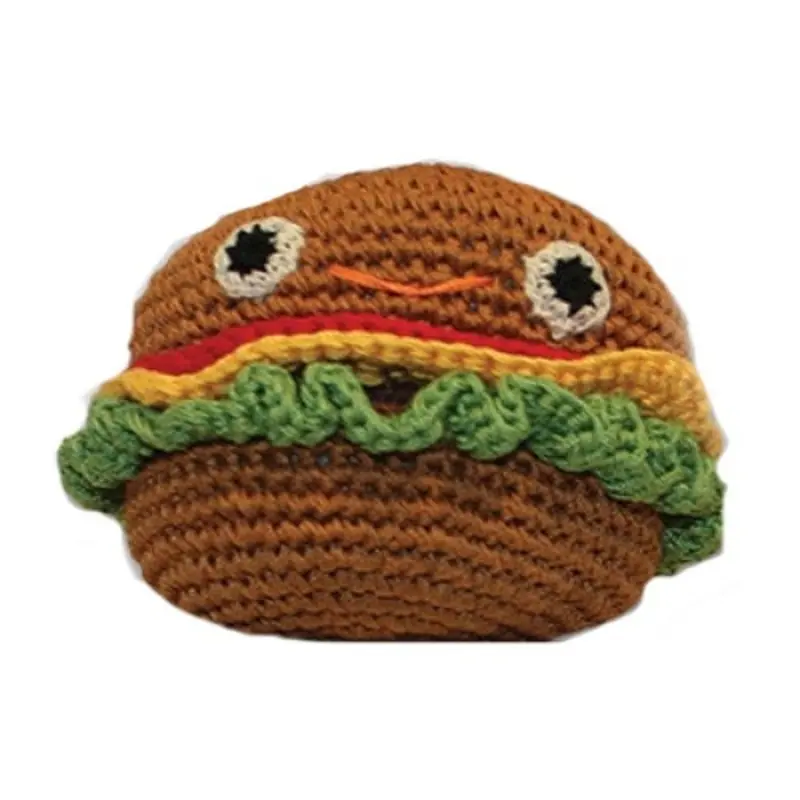 Hamburger Organic Cotton Crocheted Dog Toys One Size