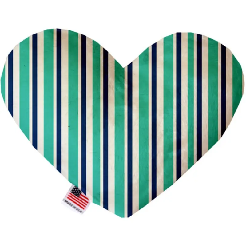 Aquatic Stripes Bone or Heart Dog Toy, More Sizes