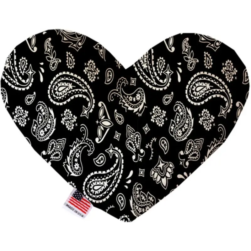 Black Western Bone or Heart Dog Toy, More Sizes