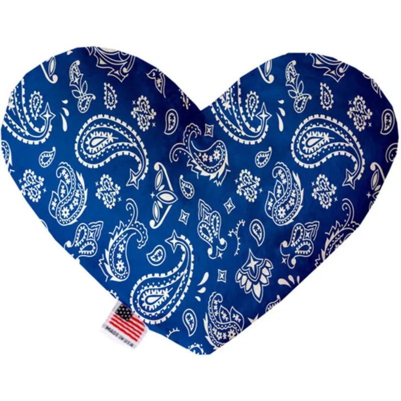 Blue Western Bone or Heart Dog Toy, More Sizes