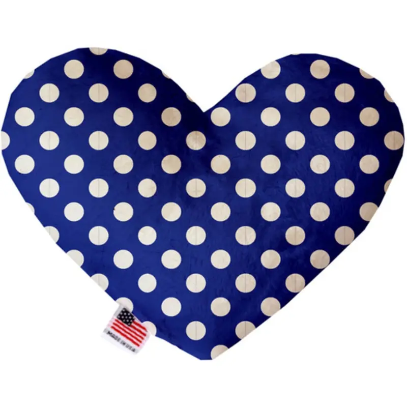 Bright Blue Swiss Dots Bone or Heart Dog Toy, More Sizes