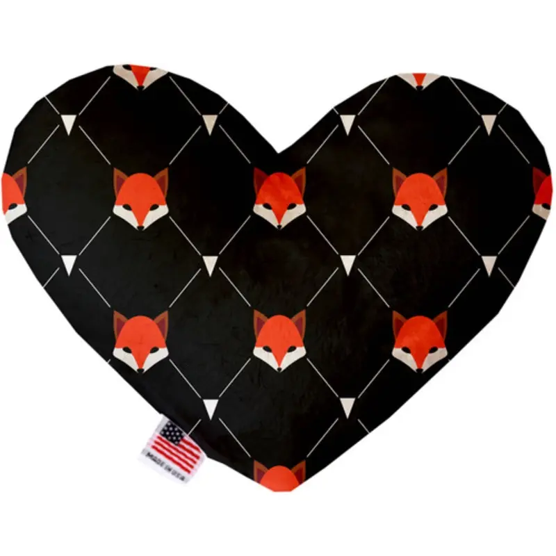 Fox Plaid Bone or Heart Dog Toy, More Sizes
