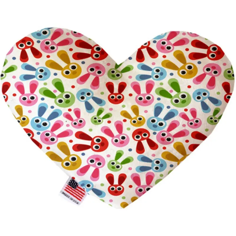Funny Bunnies Bone or Heart Dog Toy, More Sizes