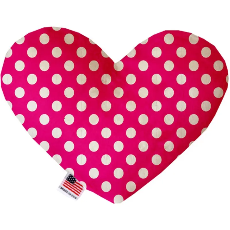 Hot Pink Swiss Dots Bone or Heart Dog Toy, More Sizes