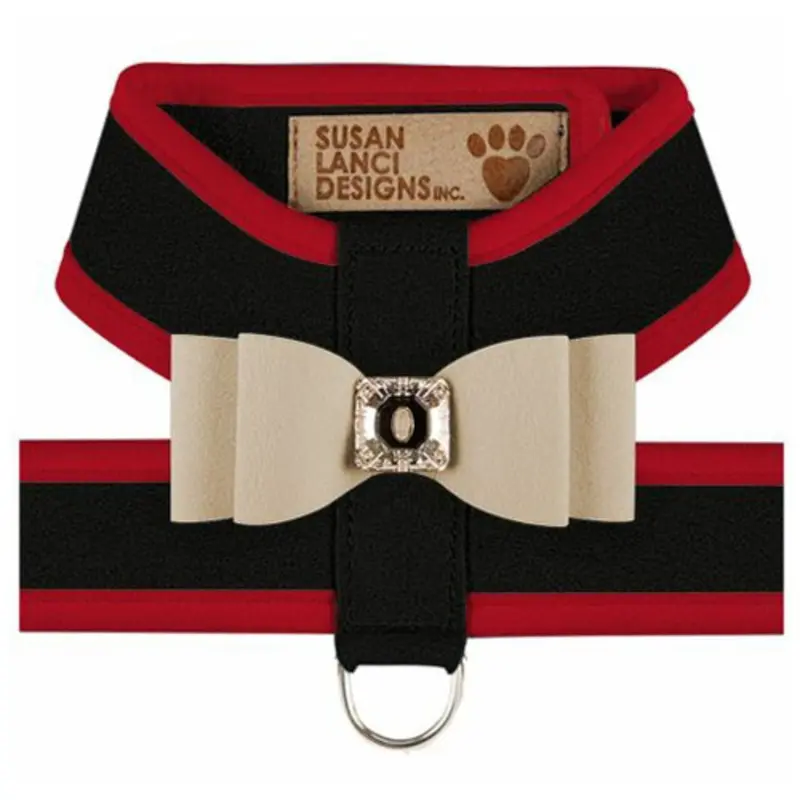 Big Bow Tinkie Harnesses - Black / Red Trim / Doe Bow