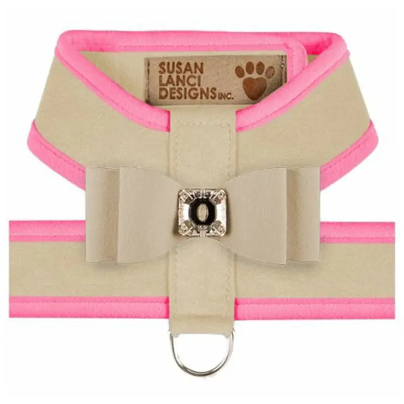 Big Bow Tinkie Harnesses - Doe / Perfect Pink Trim & Bow