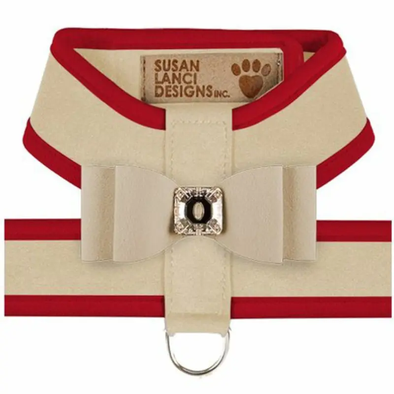 Big Bow Tinkie Harnesses - Doe / Red Trim & Bow