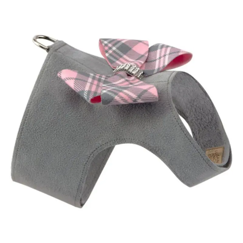 Scotty Bailey Harness Puppy Pink Plaid Nouveau Bow
