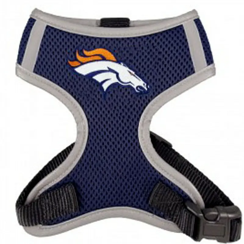 NFL Denver Broncos Dog Mesh Harness - Big Dog Sizes Too! Small