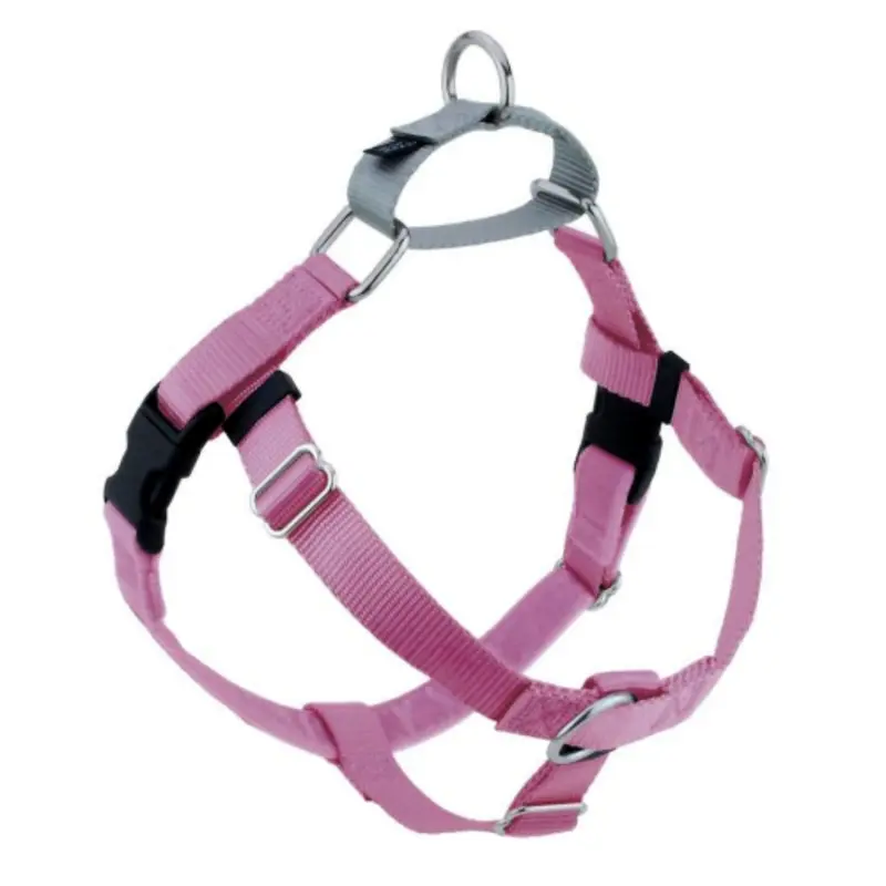 Rose Pink Freedom No-Pull Dog Harness & Optional Leads 1" Medium (22 - 28")  +$2
