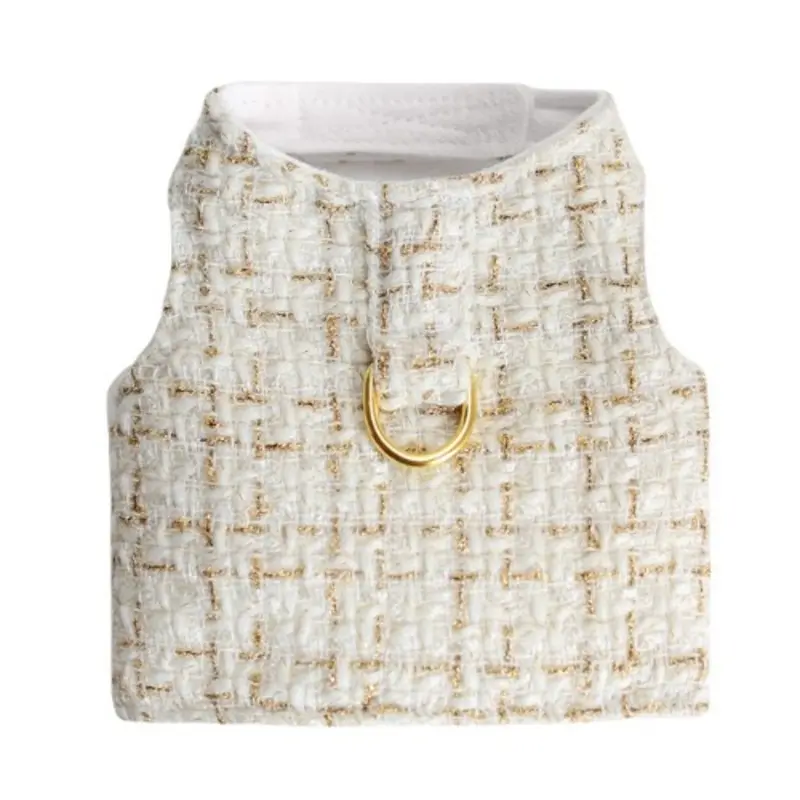 Chantel Tweed Dog Harness - Cream XS