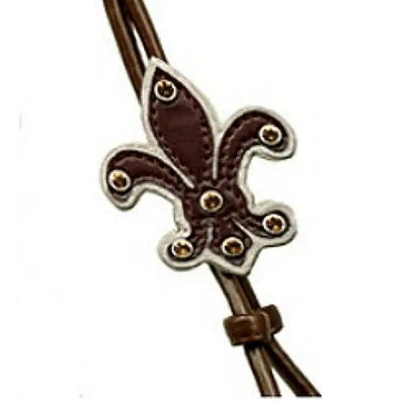 Designer Charm Fleur de Lis Step In Harness Brown, XX-Small