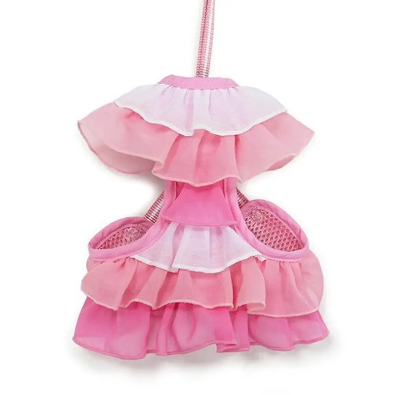 EasyGO Pink Multi Ruffle Dog Harness XS