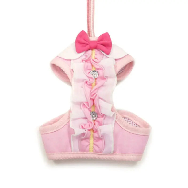 EasyGO Pink Ruffle Dog Harness Small