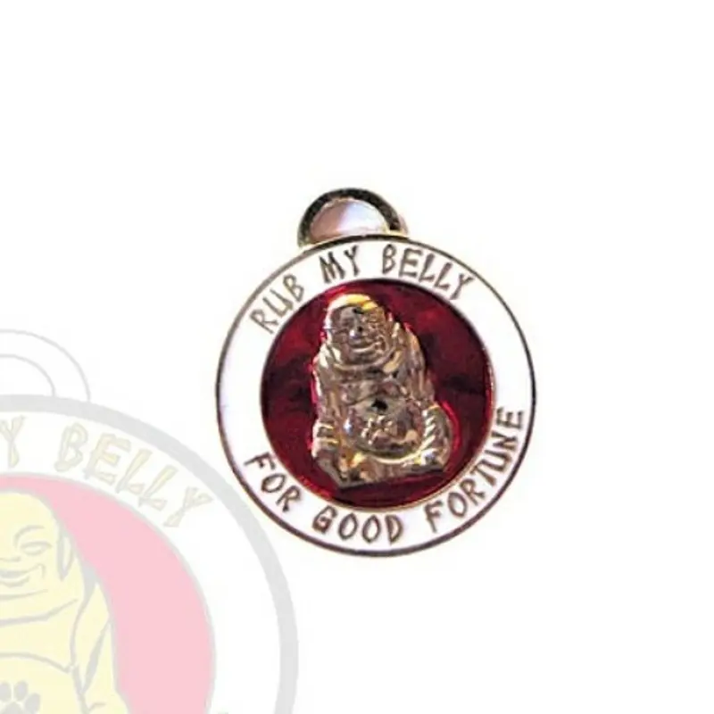 Lucky Buddha Blessing Dog ID Tag One Size
