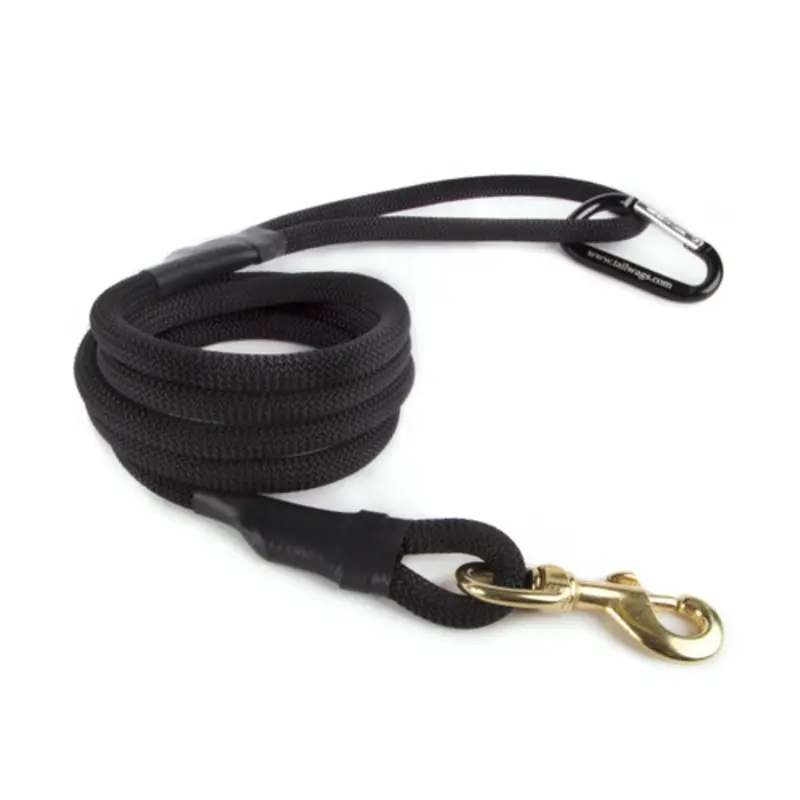 Mountain Rope Leash - Black 6 ft - 72" x 1/2"