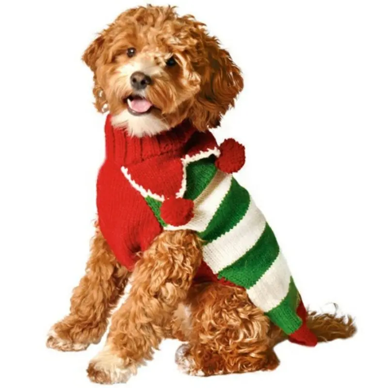 Christmas Elf  Knit Dog Sweaters, Teacup to Big Dog Sizes XXS