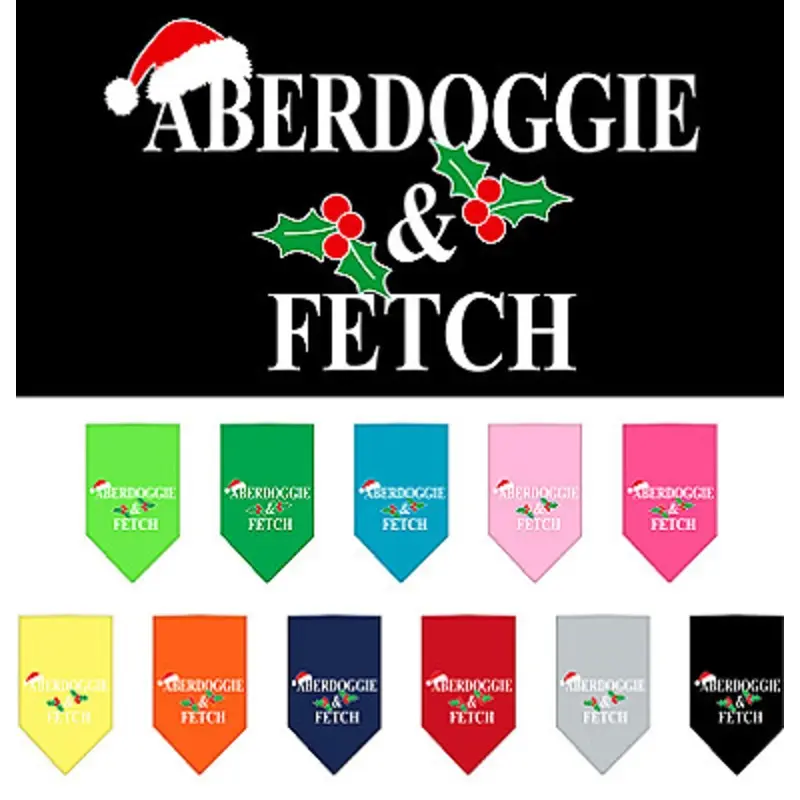 Christmas Holiday Dog Bandana - Aberdoggie Christmas Small